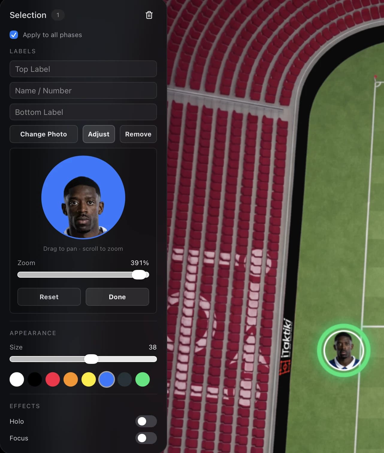 Put real faces on the pitch